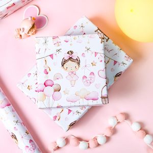 Baby Girl Wrapping Paper <b>Pink</b> Plaid It's A Girl Gift <b>Wrap</b> 17x33 Feet Double Side Eco Friendly For Baby Shower 1st Birthday - Product Image 6