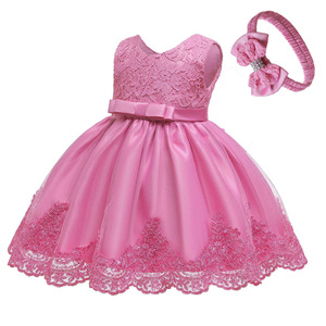 Summer Multi-Colored Fashion Party Wedding Dresses for Children Girls - Product Image 3
