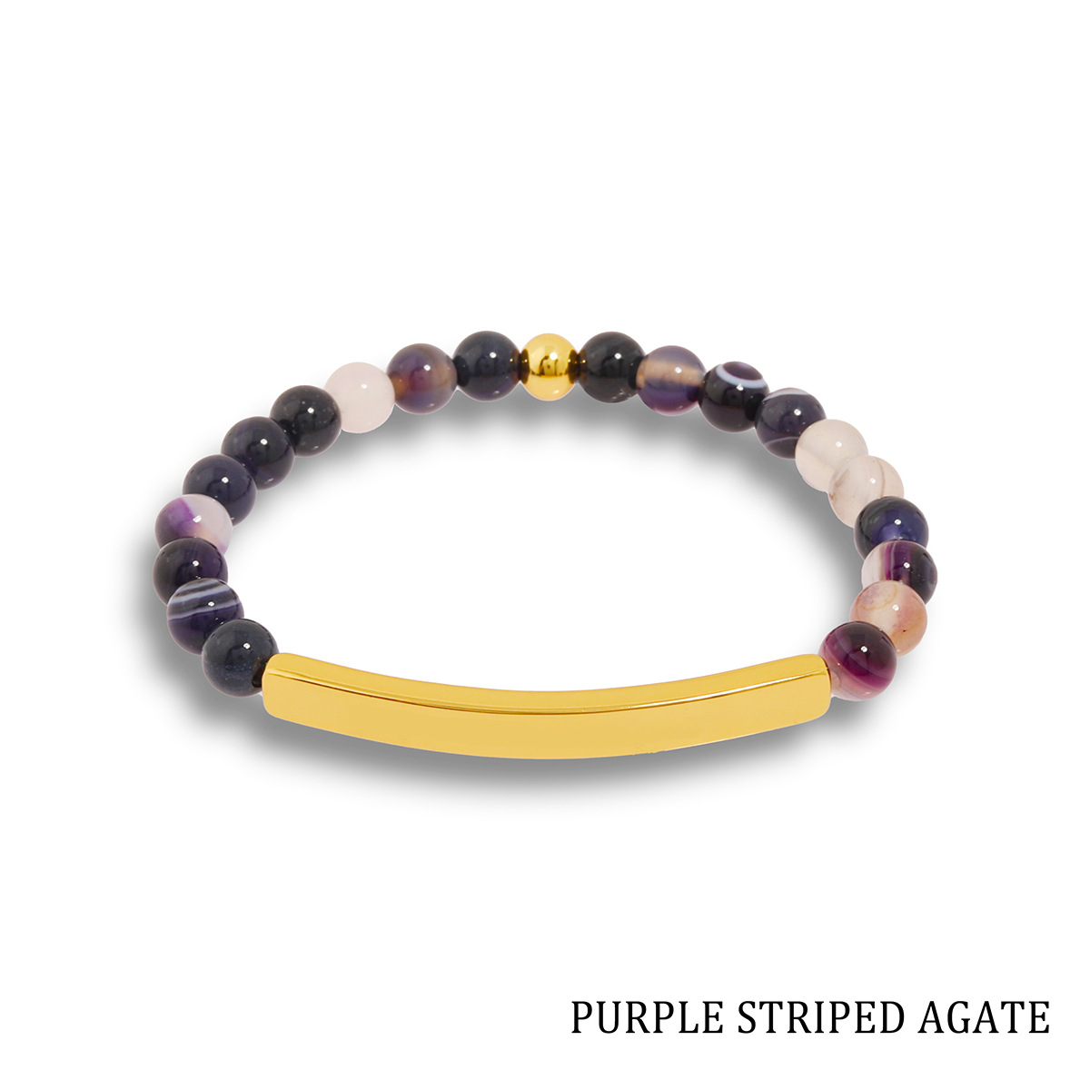 Agate Rayée Pourpre