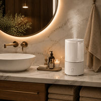 Humidificateur ultrasonique à brume fraîche 3L, diffuseur d'arômes avec veilleuse LED, humidificateur d'air à double mode de brume pour chambre à coucher et maison