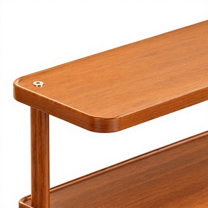 Soporte de Exhibición de Té Multifuncional de Una Sola Capa, Hecho a Mano en Estilo Chino, de Madera Resistente, con Teteras y Recipientes de Porcelana - Product Image 6