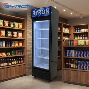 Enfriador de Bebidas Vertical de Una Puerta con Enfriamiento Directo Byron, Refrigerador Comercial para Exhibición de Bebidas con Luces LED para Tiendas de Conveniencia LC Di - Product Image 1