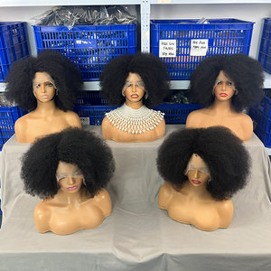 <span class=keywords><strong>Parrucca</strong></span> Afro Kinky Curly 13X4X2 con Densità 250%, Colore Naturale, Bob Afro con Frontale in Pizzo Laterale, Capelli Umani con Attaccatura Naturale - Product Image 5