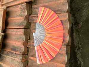 Custom PVC 23 CM Rave Clack Hand Fan Bulk Festivals Folding Shade Hand Fan - Product Image 5