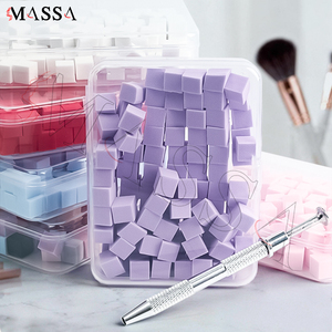 MASSA 100-Piece Pack Mini <strong>Nail</strong> Stamping Sponge Gradient Blending 1cm Sponge Cubes Stainless Steel Sponge Grabber <strong>Nail</strong> <strong>Tool</strong> - Product Image 2