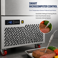Congélateur-chiller commercial vertical de haute qualité pour la production de repas préparés en boulangerie, avec plateaux et unité de congélation rapide