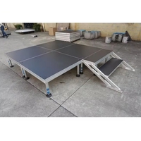 Plataforma Modular Portátil de Aluminio de 2x1m con 4 Patas, de Fácil Instalación, para Eventos y Conciertos al Aire Libre, Superventas