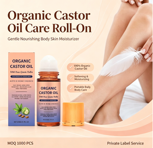 Olio di Ricino Biologico Idratante Delicato per il Corpo, Roll-on Nutriente e Ammorbidente, Uso Quotidiano, Confezione Convenienza - Product Image 1