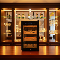 Cave à vin électrique portable de luxe personnalisée avec humidificateur intégré et contrôle de température pour usage domestique