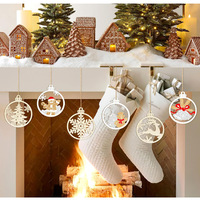 Artisanat en bois personnalisé, décorations de Noël, cadeaux, découpe au laser, impression UV, couleur personnalisée, forme personnalisée, pendentifs de Noël DIY pour enfants