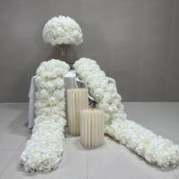 Rangkaian Bunga Real Touch Elegan untuk Dekorasi Meja Perjamuan Mewah, Pemasok Grosir