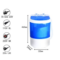 Mini Portable Top-Loading Semi-automatic Electric All-In-One Washer/Dryer Household Washing Machine Plastic Housing for Shoe