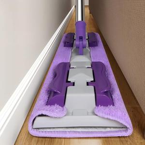 Mopa con Sistema de Autoescurrido y Palo de Acero Morado, con Cabezal de Microfibra para Uso en Oficina y Hogar - Product Image 1