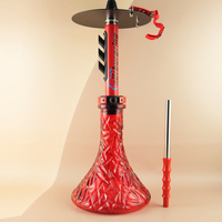Kit complet de chicha arabe design échappement de course, à un seul tuyau, avec boîte cadeau, vente en gros