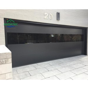 <span class=keywords><strong>Porte</strong></span> <span class=keywords><strong>de</strong></span> <span class=keywords><strong>garage</strong></span> noire minimaliste à cadre dissimulé avec liaison intelligente pour villas et bâtiments commerciaux - Product Image 5