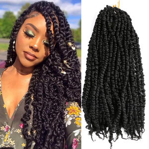 Pre torsione Passione Colpi di Scena crochet intrecciare i capelli capelli Sintetici Estensioni Dei Capelli Ombre Trecce onda di acqua passione Colpi di Scena Treccia - Product Image 5