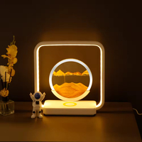 Chargeur sans fil 15W au design unique en forme de sablier, lampe de bureau décorative, veilleuse intelligente pour chambre à coucher