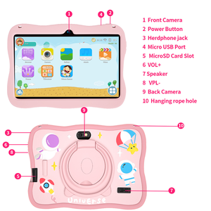 Factory <b>7</b>-<b>Inch</b> Kids Educational School Learning Games <b>Tablet</b> <b>Android</b> 15 4+64GB WiFi Anti-Drop Protective Case For Kids Toys - Product Image 3