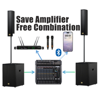 Système audio professionnel Line Array auto-alimenté 15 pouces F4.8+FX15, haute qualité, portable, équipement sonore 900W