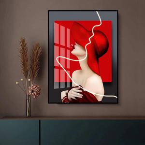 لوحة جمالية جميلة مخصصة على الطراز الأوروبي من الزجاج الجداري لوحة فنية جدارية لديكور المنزل وغرفة المعيشة - Product Image 4