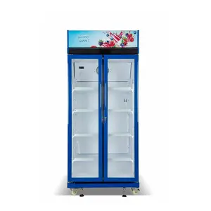 制冷设备双玻璃门超市展示冰箱/展示冷却器/陈列柜