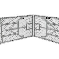 Table de repas pliable en plastique Z244 pour l'extérieur, 2,4 m, usage domestique et professionnel, table de repas pliable moderne et simple, 8 pieds