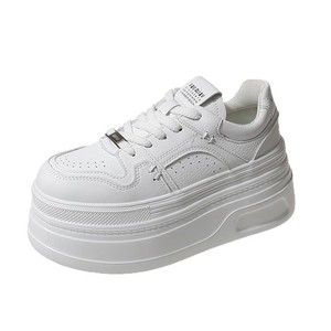 Women's 8cm Thick-Sole Small White Lace-Up Casual Shoes 2025 Spring Autumn Height-Increasing Student Board <strong>Tide</strong> - Product Image 5