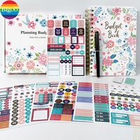 Ensemble cadeau carnet de planification budgétaire avec stylo autocollant ensemble de papeterie personnalisé pour fournitures de bureau scolaire