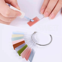 50 pièces de plaques de présentation rectangulaires pour échantillons de vernis gel UV, modèles de nuancier et présentoirs pour faux ongles