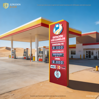 Panneau d'affichage LED personnalisé pour station-service, totem d'affichage des prix du carburant, panneau publicitaire extérieur pour station-service, fabricant