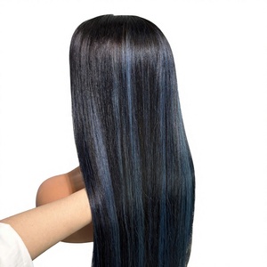 Cabello Humano Vietnamita Mezclado con Cabello Azul SDD Liso Natural, Precios al por Mayor - Product Image 1