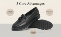 Chaussures habillées faites à la main en cuir de vachette vintage, avec semelle intérieure à crochet en acier, respirantes, semelle extérieure antidérapante en EVA, doublure en cuir de porc, mocassins à enfiler