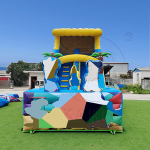 Precio al por mayor, MOQ 1 unidad, Castillo inflable de <span class=keywords><strong>palma</strong></span> para patio trasero con tobogán, tobogán acuático inflable para adultos, tobogán inflable de dibujos animados - Product Image 4