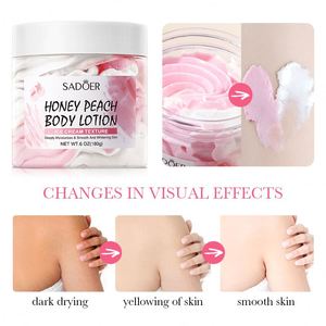 Crème hydratante SADOER à étiquette privée personnalisée, naturelle, biologique, aux fruits, crème fouettée au <span class=keywords><strong>beurre</strong></span> de karité, crème pour le corps, lotion, saveur de crème glacée à la pêche arc-en-ciel - Product Image 2