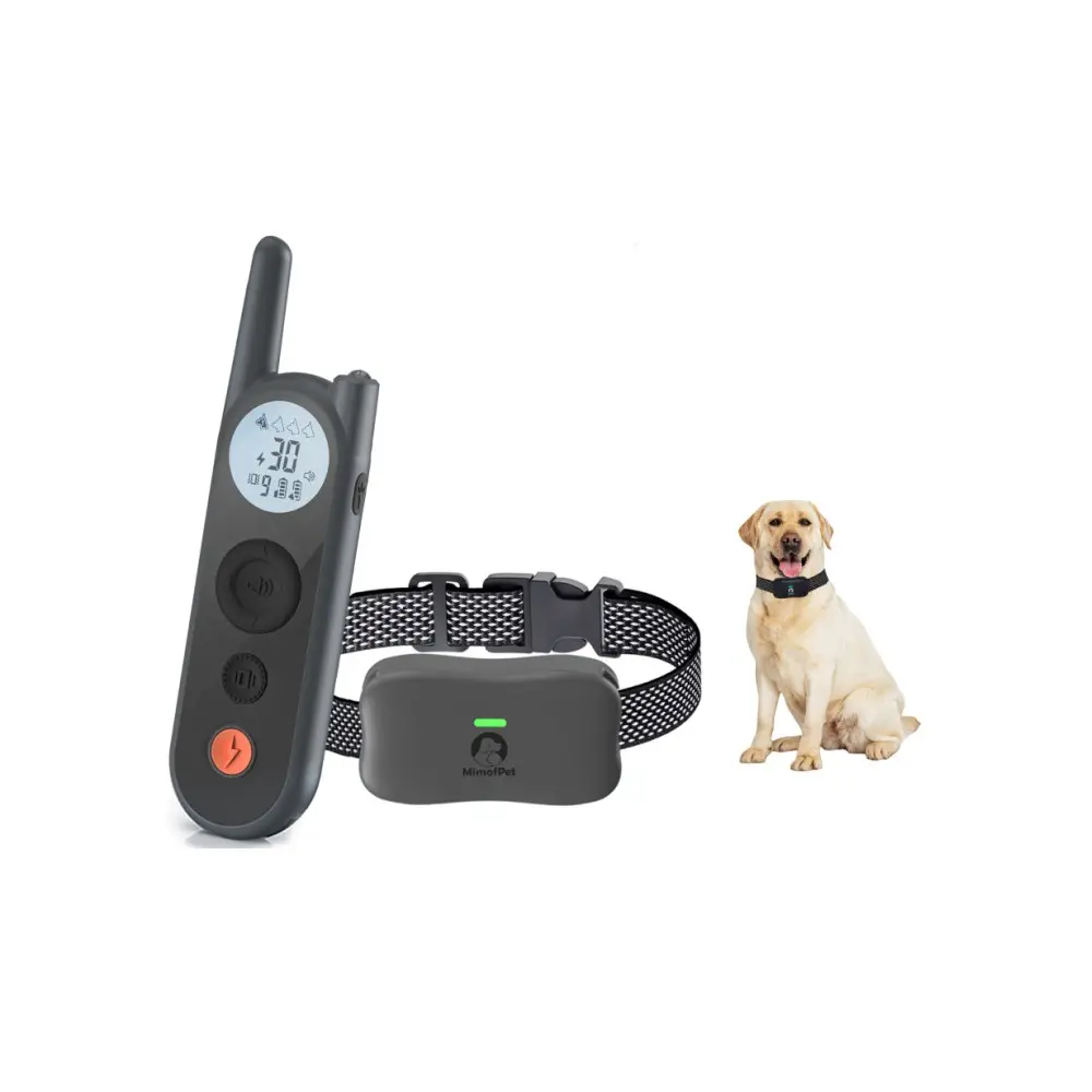 Mimofpet vente en gros multi-canal Vibration choc accessoires pour animaux de compagnie colliers d'entraînement pour chiens collier de dressage de chien étanche