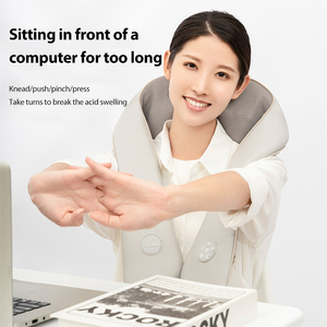 Venta al por mayor de productos de masaje portátil multifuncional eléctrico tejido profundo amasado hombro y cuello masajeador con calor - Product Image 3