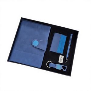 Set de Regalo Corporativo Personalizado de Cuaderno, Bolígrafo y Llavero de Cuero y Metal, Impresión Serigráfica, Regalos Promocionales Empresariales para Navidad - Product Image 1