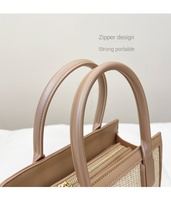 Sac fourre-tout tissé bohème personnalisable, style français, sac de plage fait main pour femmes, léger, spacieux, sac de voyage