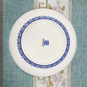 Assiette ronde en céramique émaillée de 8 pouces, style vintage, assiette creuse durable pour les fêtes - Product Image 2