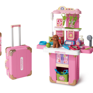 Juego de Veterinario Portátil MILI TOYS para Niños, Estación de Peluquería Veterinaria, Juguete Educativo de Plástico para Niños y Niñas - Product Image 1