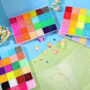Kit de perles thermocollantes de 2,6 mm, ensemble de bricolage artisanal, 24 à 120 couleurs, matériau PE, vente en gros directe <span class=keywords><strong>d</strong></span>'usine, OEM et ODM, jouets - Product Image 1