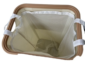 Cesto de <span class=keywords><strong>Ropa</strong></span> Plegable Alto con Tela Oxford Moderna, Impermeable, con Marco de Bambú, Tapa y <span class=keywords><strong>Bolsa</strong></span> de Malla Extraíble, 57x37x67 - Product Image 1