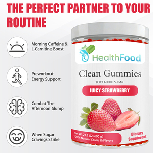OEM ODM Custom Organic Clean <b>Gummies</b> <b>Burn</b> Belly <b>Fat</b> Strawberry Flavor Vegan <b>Gummies</b> Sugar Free Promote Gut Health - Product Image 5
