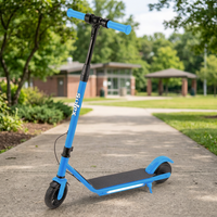 Patinete Eléctrico Plegable de Aluminio de 8.5 Pulgadas y 100W para Niños y Unisex, con Frenado Electrónico de 36V, Luz LED y Alcance de 7-9 km