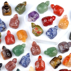 Mini tallado de <span class=keywords><strong>tortuga</strong></span>, piedra de ágata de cristal, Animal pequeño, artesanías de piedras preciosas semipreciosas, péndulo pequeño de <span class=keywords><strong>tortuga</strong></span> - Product Image 3