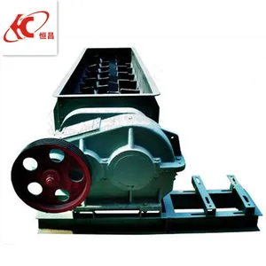 Horizontal double shaft paddle mixer for coal briquettes