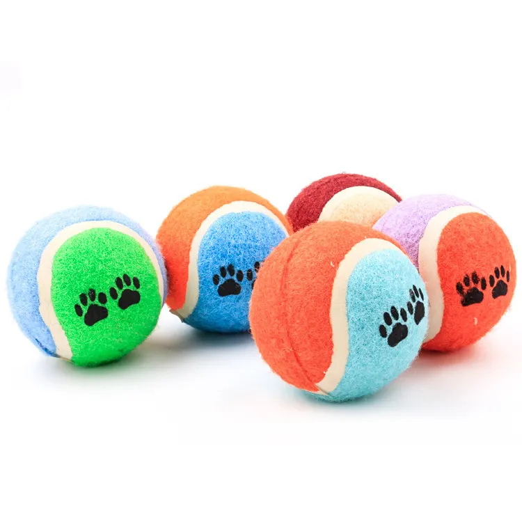 Custom Logo Eco-friendly Rubber dog tennis ball For Dogs Pet Safe Dog Toys For Exercise Training