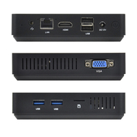 Mini PC sin ventilador de bajo precio con Intel Celeron J3355 2,0 GHz/2,5 GHz Quad-Core DDR4 RAM Sistema de POS de pantalla dual Mini computadora barata