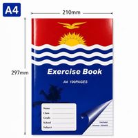 Carnet A4 personnalisable à couverture souple, reliure piquée, pages quadrillées, papier premium, pour bureau, école, vente en gros, cahier d'exercices