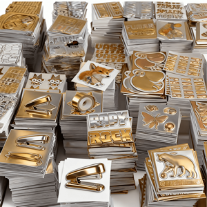 สติกเกอร์ฉลากสินค้ากันน้ำติดฉลากสติกเกอร์โลโก้ฟอยล์สีทองดีไซน์ตามสั่ง - Product Image 3